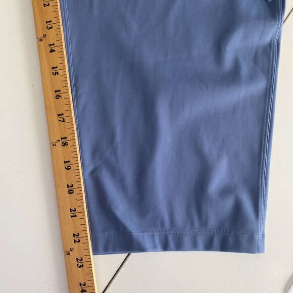 Lululemon Keep Moving Cropped Pants Womens 14 Blue Stretch Hi Rise Pull On Train - Picture 8 of 9